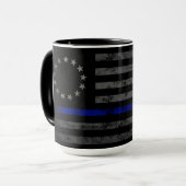 LIGNE BLEUE Vintage Betsy Ross Mug (Devant gauche)