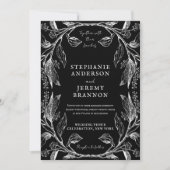 Ligne Botanique Cadre Art Black Invitation (Devant)