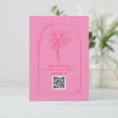 Ligne Bouquet Arch rose rouge Mariage QR RSVP (Debout devant)