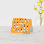 Ligne carte de voeux de coup-de-pied de Kung Fu (Fleur jaune)