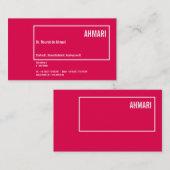 Ligne claire Carte de visite (Devant / Derrière)