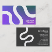 Ligne courbe 02a - Carte de visite de dégradé doux (Devant / Derrière)