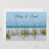 Ligne D'Aiguilles De Mer En Faire-part de mariage (Dos)