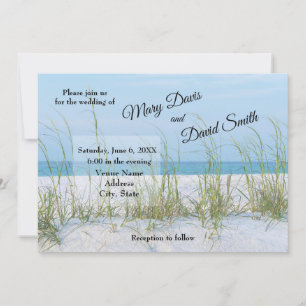Ligne D'Aiguilles De Mer En Faire-part de mariage