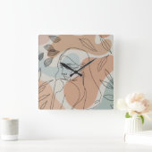 Ligne d'art femme feuille Horloge (Maison)