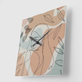 Ligne d'art femme feuille Horloge (Angle)