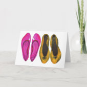 Ligne de chaussures carte de voeux (Devant)