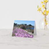 Ligne de côte de ressort, carte vierge de note (Fleur jaune)