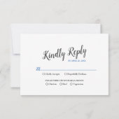 Ligne de la carte RSVP de mariage Fleurs sauvages  (Dos)