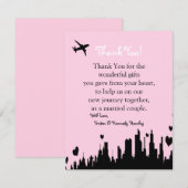 ligne de ville PLATE de rose du carte de (Devant / Derrière)