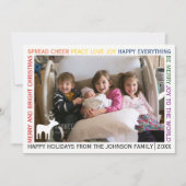 Ligne de voeux de Noël carte photo de vacances (Devant)