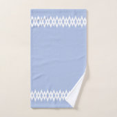 Ligne décorative diamant moderne sur fond bleu cla (Serviette à main)