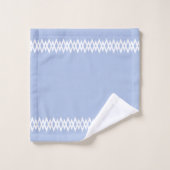 Ligne décorative diamant moderne sur fond bleu cla (Gant de toilette)