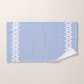 Ligne décorative diamant moderne sur fond bleu cla (Serviette à main)