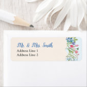 Ligne des étiquettes de mariage des Fleurs sauvage (En situation)