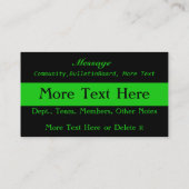 Ligne-Doc. mince de vert, infirmière, carte de (Dos)