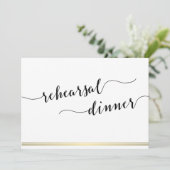 Ligne d'or Invitation de répétition Mariage noir e (Debout devant)