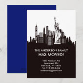 Ligne faire-part mobile de ciel de New York City (Devant / Derrière)