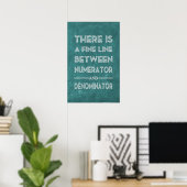 Ligne fine - Poster en mathématiques (Bureau à domicile)