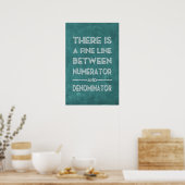 Ligne fine - Poster en mathématiques (Cuisine)