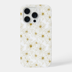Ligne Fleur Or Chic Motif Floral Blanc