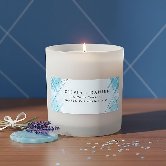 Ligne géométrique moderne étiquette d'adresse de r