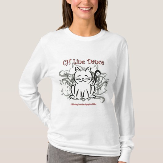 Ligne long T-shirt de ch Kitty de douille de danse (Devant)