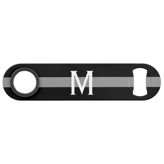 Ligne mince Gray Agent correctionnel Monogramme (Devant (Horizontal))