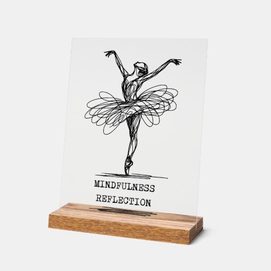 Ligne minimaliste Art Ballerina Dance Design (Angle)