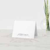 Ligne moderne bleu marine classique Simple minimal (Devant)