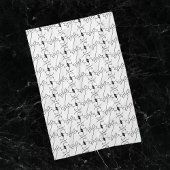 Ligne moderne Dessin Chien noir blanc serviettes d