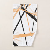 Ligne Moderne Géométrie Cool Orange-Blanc-Noir (Serviette à main)
