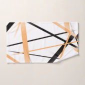 Ligne Moderne Géométrie Cool Orange-Blanc-Noir (Serviette à main)