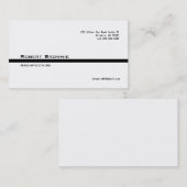 Ligne noire classique carte de visite (Devant / Derrière)