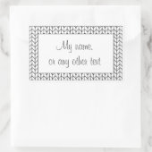 LIGNE NOIRE KNIT Rectangle Stickers Matte + Texte (Sac)