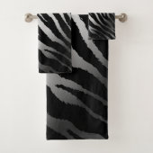 Ligne noire moderne Zebra Silver (En situation)
