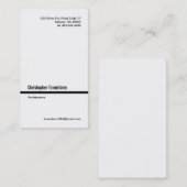 Ligne noire simple carte de visite de verticale (Devant / Derrière)