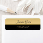 Ligne Or Sur Étiquette Noir Et Or (En situation)