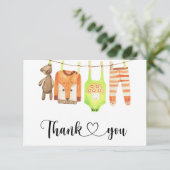 Ligne pour bébé - carte de remerciements (Debout devant)