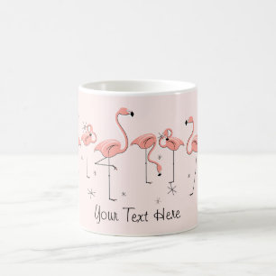 Ligne rose tasse de Flamants roses des "textes"