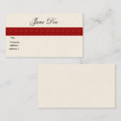 Ligne rouge de carte de Businees (Devant / Derrière)