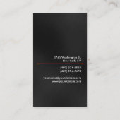 Ligne rouge gris vertical Carte de visite attrayan (Dos)