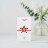 Ligne rouge rouge carte de visite blanc vertical (Debout devant)