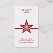 Ligne rouge rouge carte de visite blanc vertical (Dos)