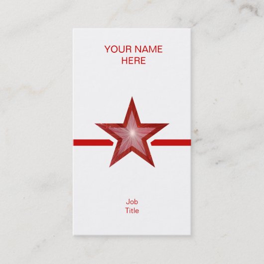 Ligne rouge rouge carte de visite blanc vertical (Devant)