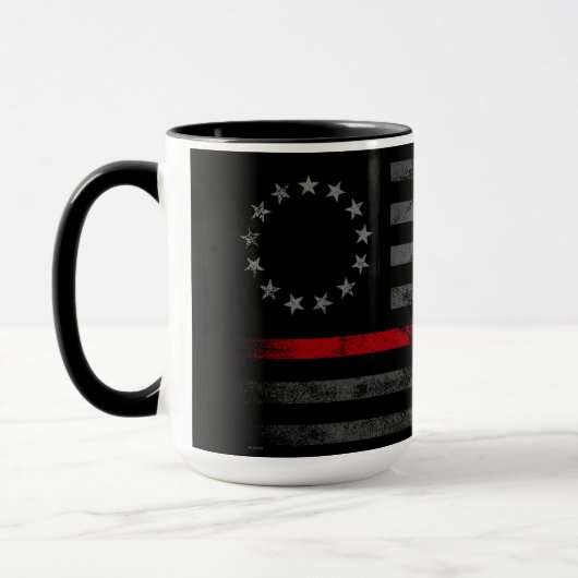 LIGNE ROUGE Vintage Betsy Ross Mug Drapeau américa (Gauche)