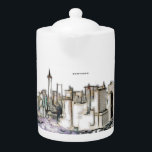 Ligne Skyline New York<br><div class="desc">La théière New York City Skyline moderne présente un dessin de New York City.
Un design unique et parfait pour la maison ou le bureau et comme cadeau à vos amis et votre famille pendant les réunions ou les vacances.</div>