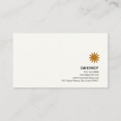 Ligne translucide carte de visite de fleur rouge (Dos)