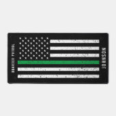 Ligne verte mince Distressed American Flag Boarder (Recto)