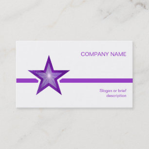 Ligne violet Star violet carte de visite blanc